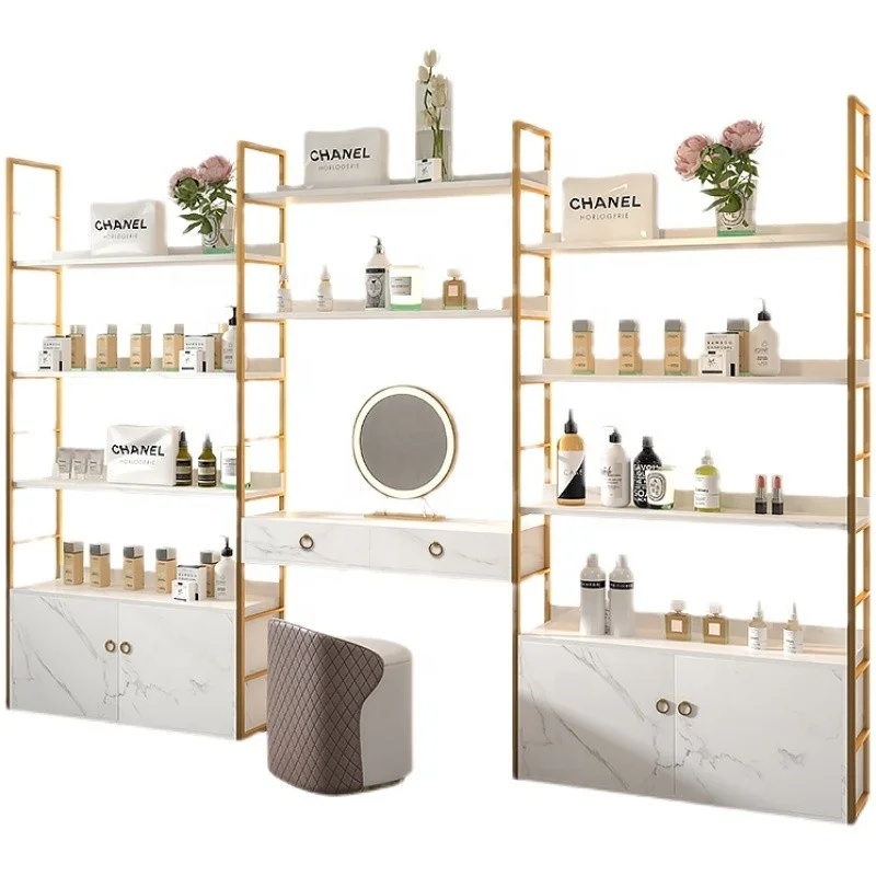 Kabinet Pajangan Produk Perawa - Luxury Skincare Shop ulasan dan harga